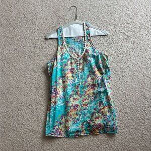 Sundance Blue and Pink Sleeveless Tank Top